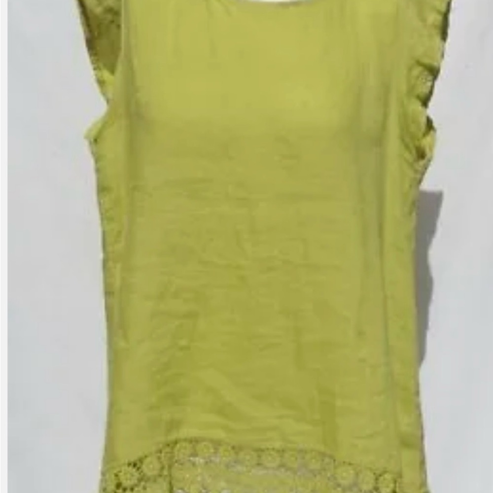 Terzo Millennio Linen Embroidered Hem Blouse size Large Linen